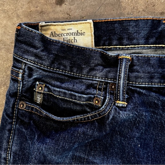 Abercrombie & Fitch Dark Skinny Jeans No Stretch Button Fly Womens 30x30 - BLUE - Picture 3 of 15